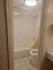 The bathroom.