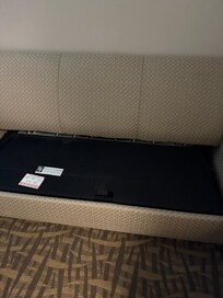 Folded couch for what reason. Not impressed