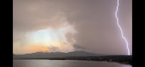 6:30am lightning storm across the bay on our final morning... amazing!