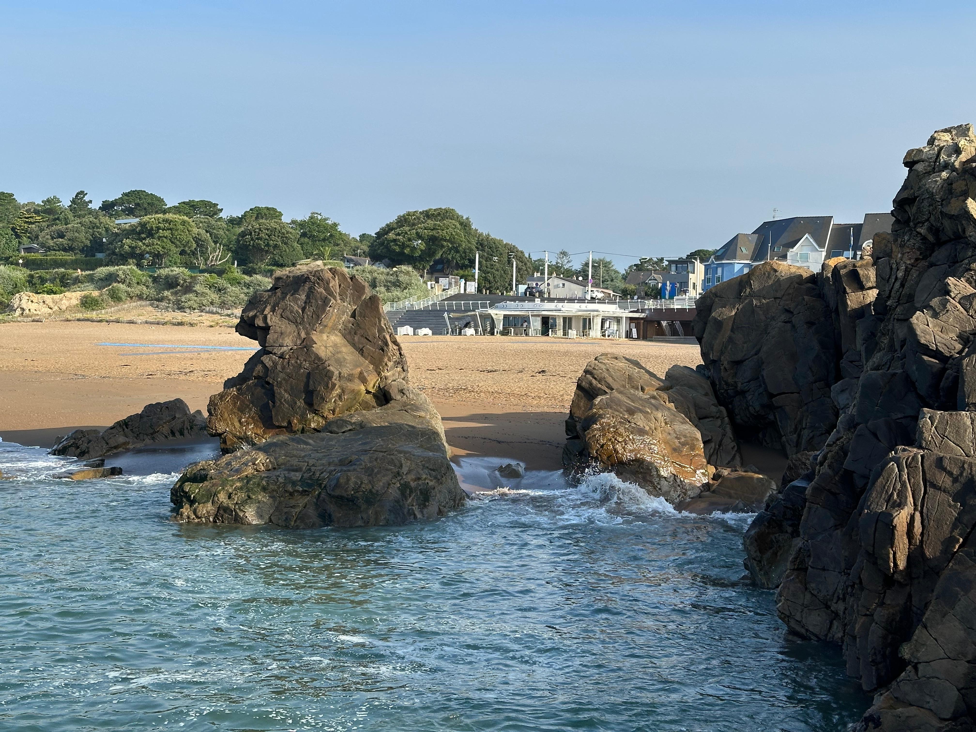 Blick auf den Strand von Monsieur Hulot