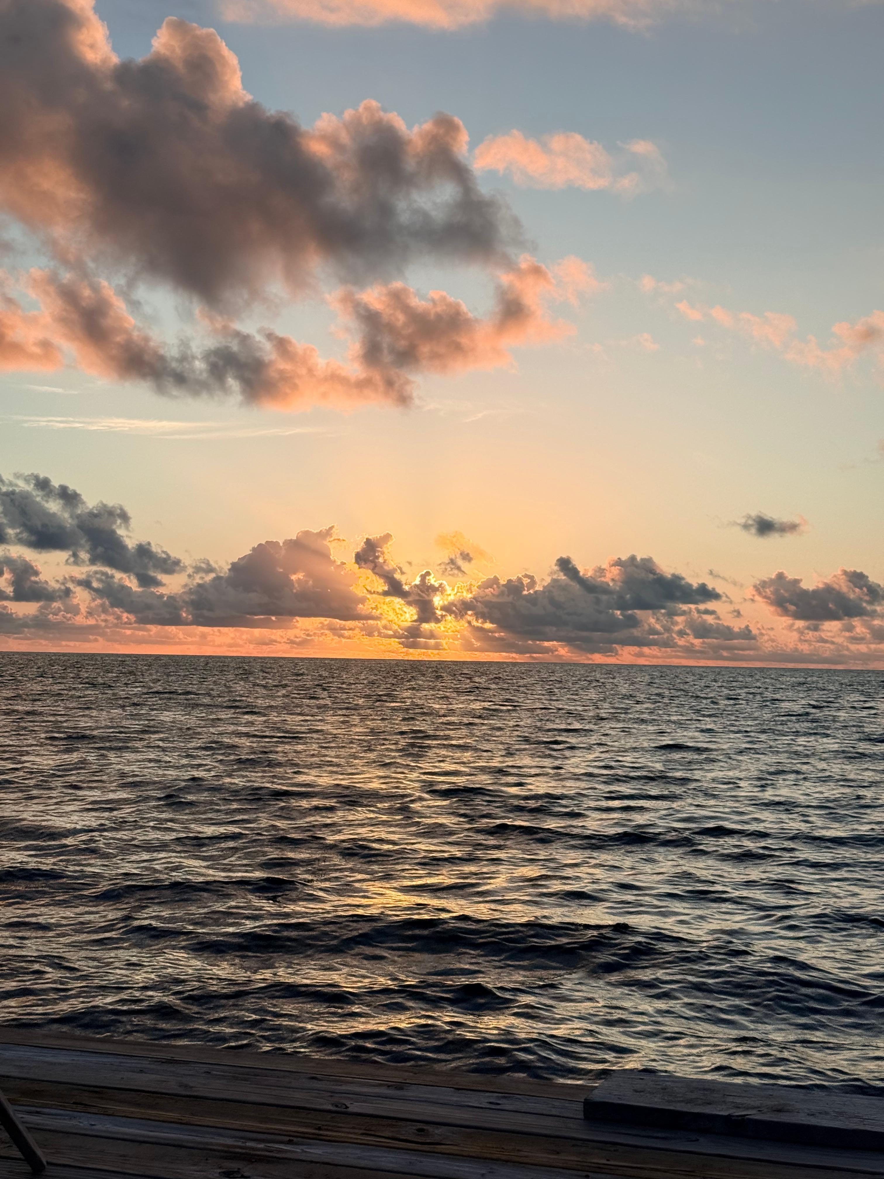 Sunrise from the dock. 