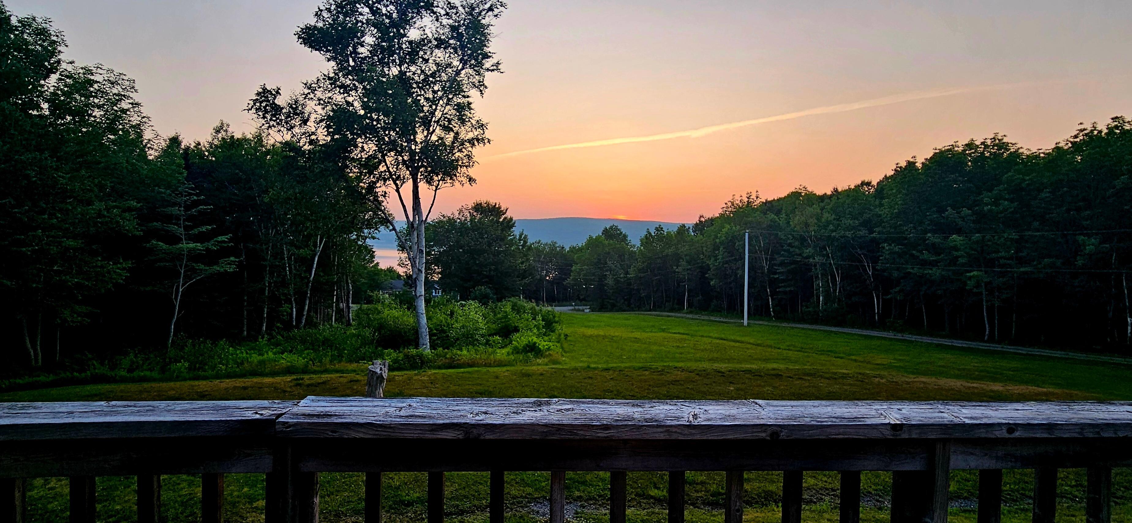 View from the deck at sunset.