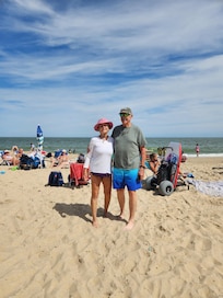 The beach is only a few blocks away, an easy walk.