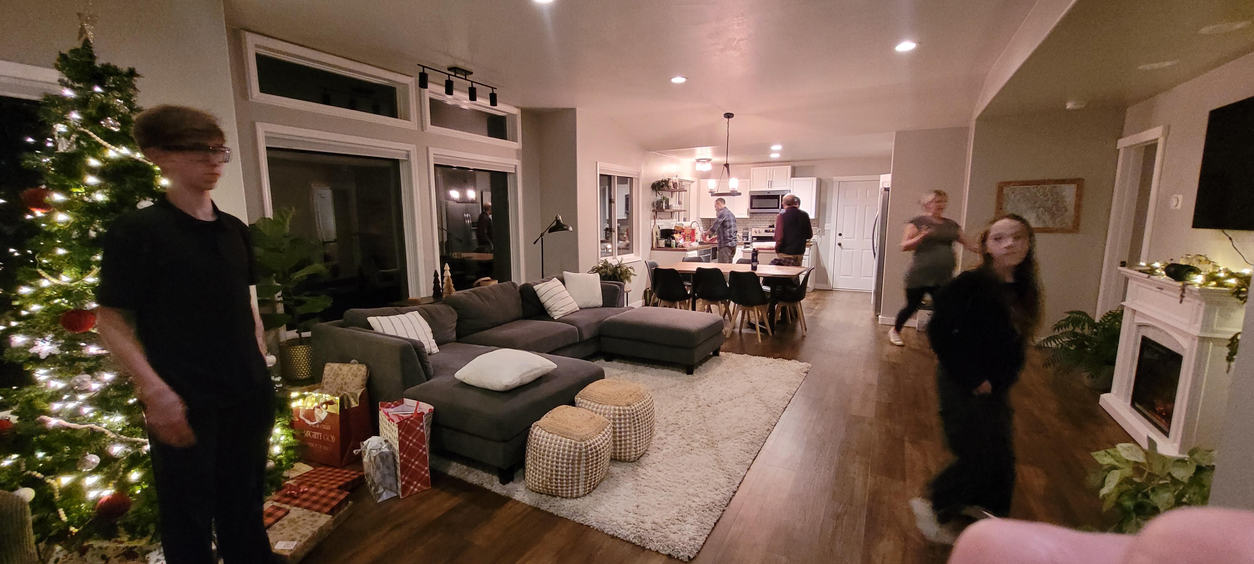 Large open living/kitchen space