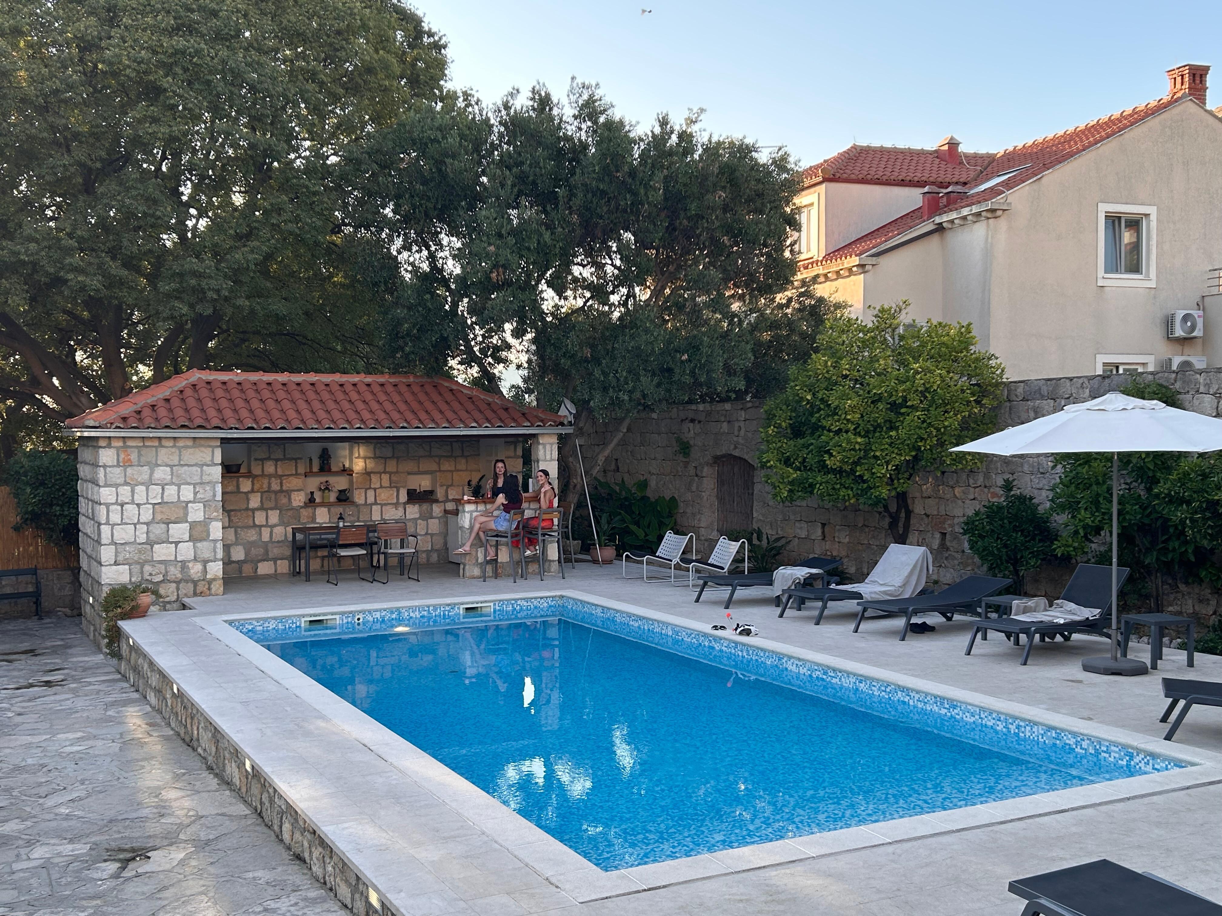 Delicious dipping in the delightful pool