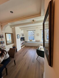 Living and dining area; such a comfortable home.