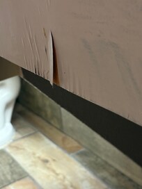 Bath vanity needs replacing.