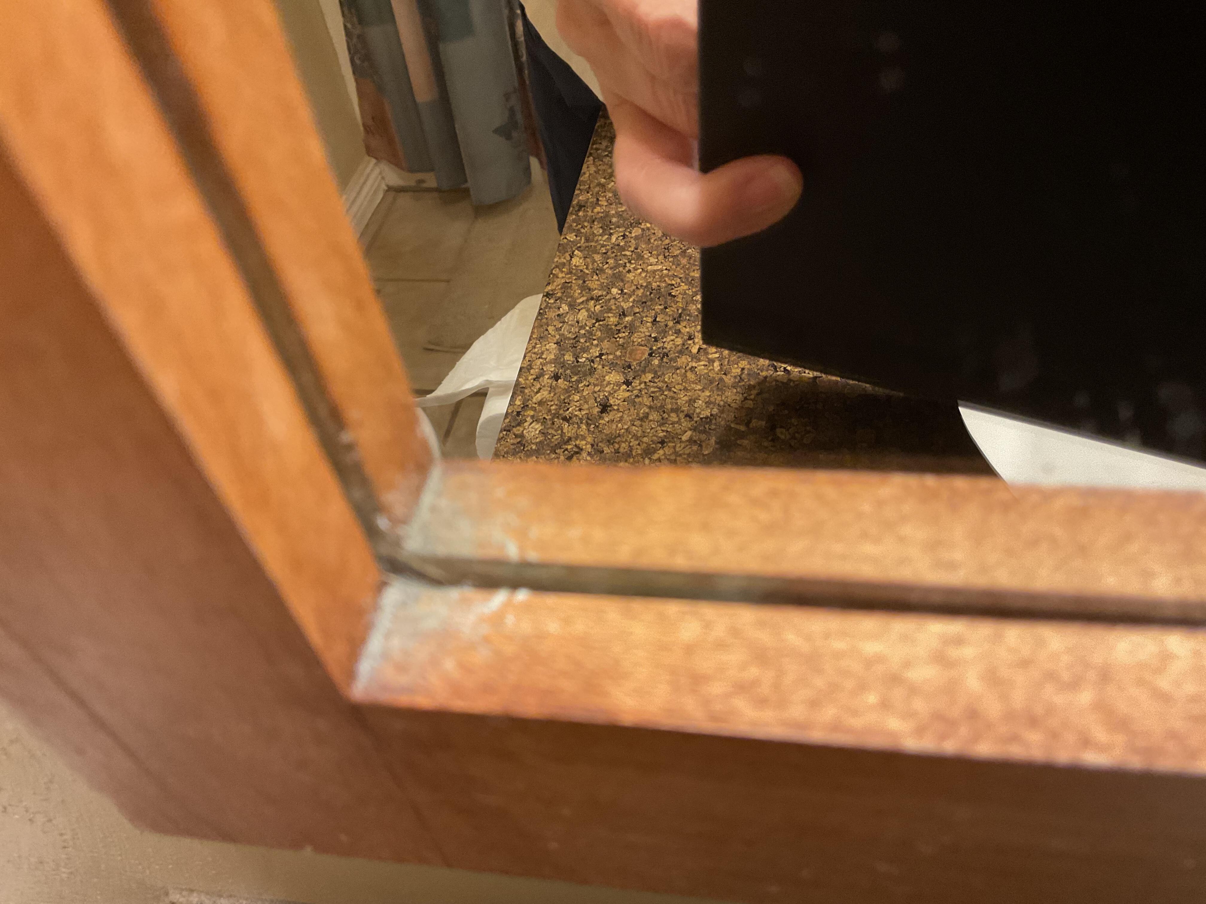 Mirror in master bathroom 