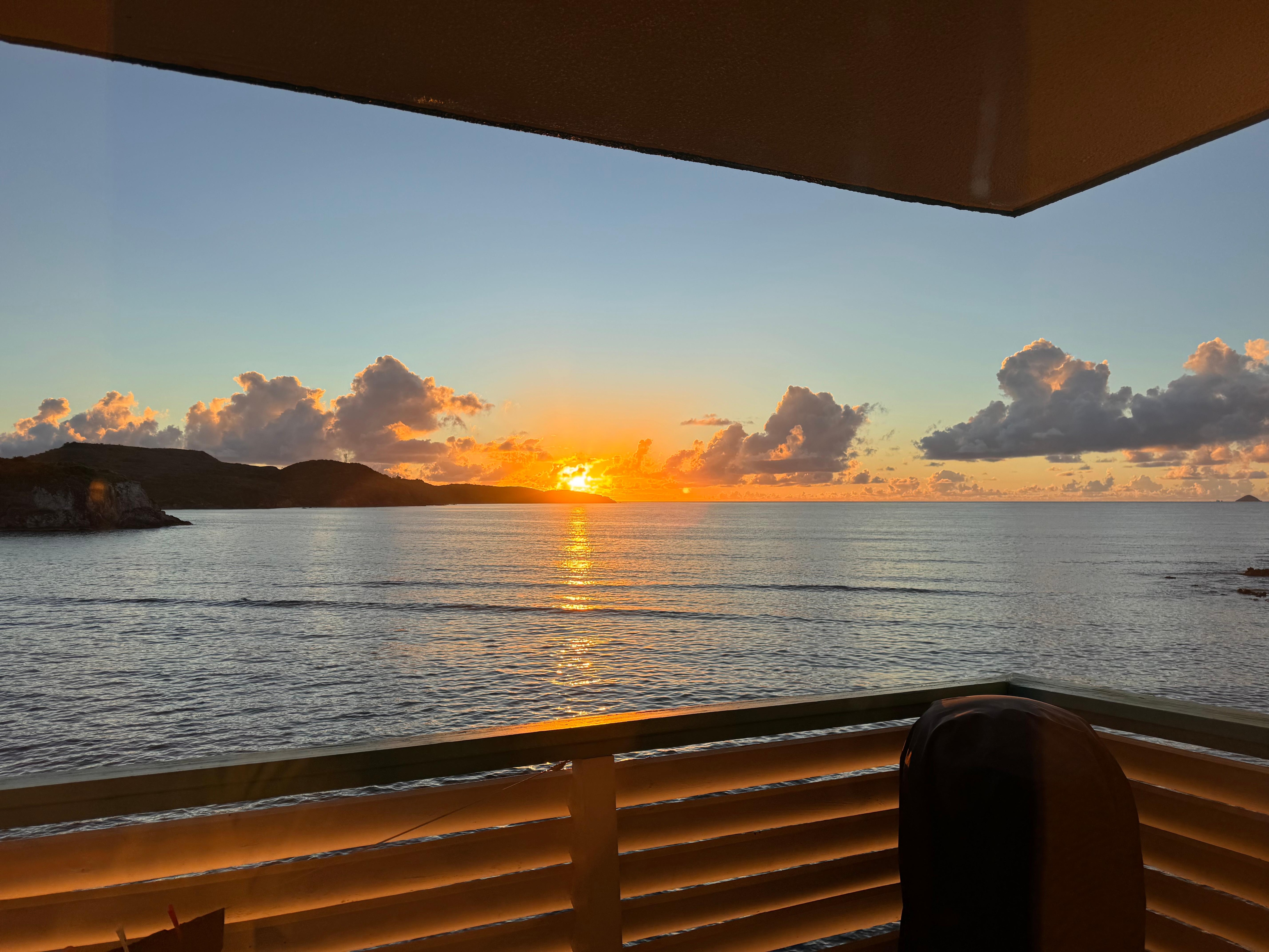 Sunrise from the deck.