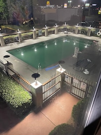 Night shot of pool about 8pm. Notice no swimmers..??