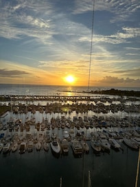 First night in Honolulu we were treated with a beautiful sunset! Can't get much more "oceanfront" than this!