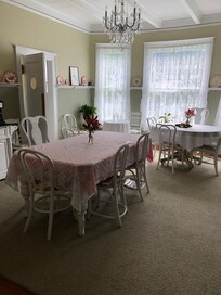 Breakfast room for morning coffee and good food.