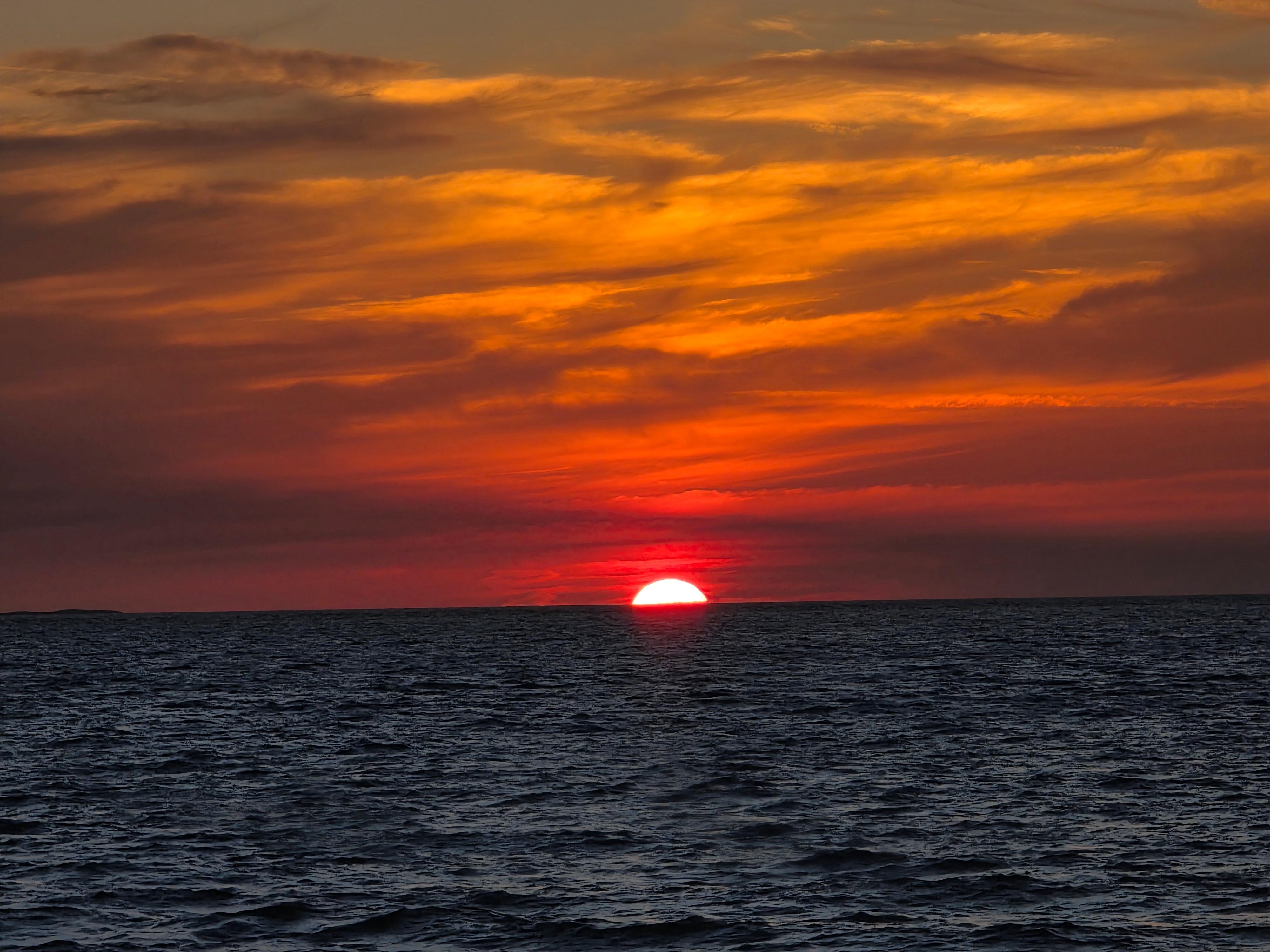 Sunset from the beach at the home