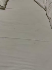 Dirty bed sheets