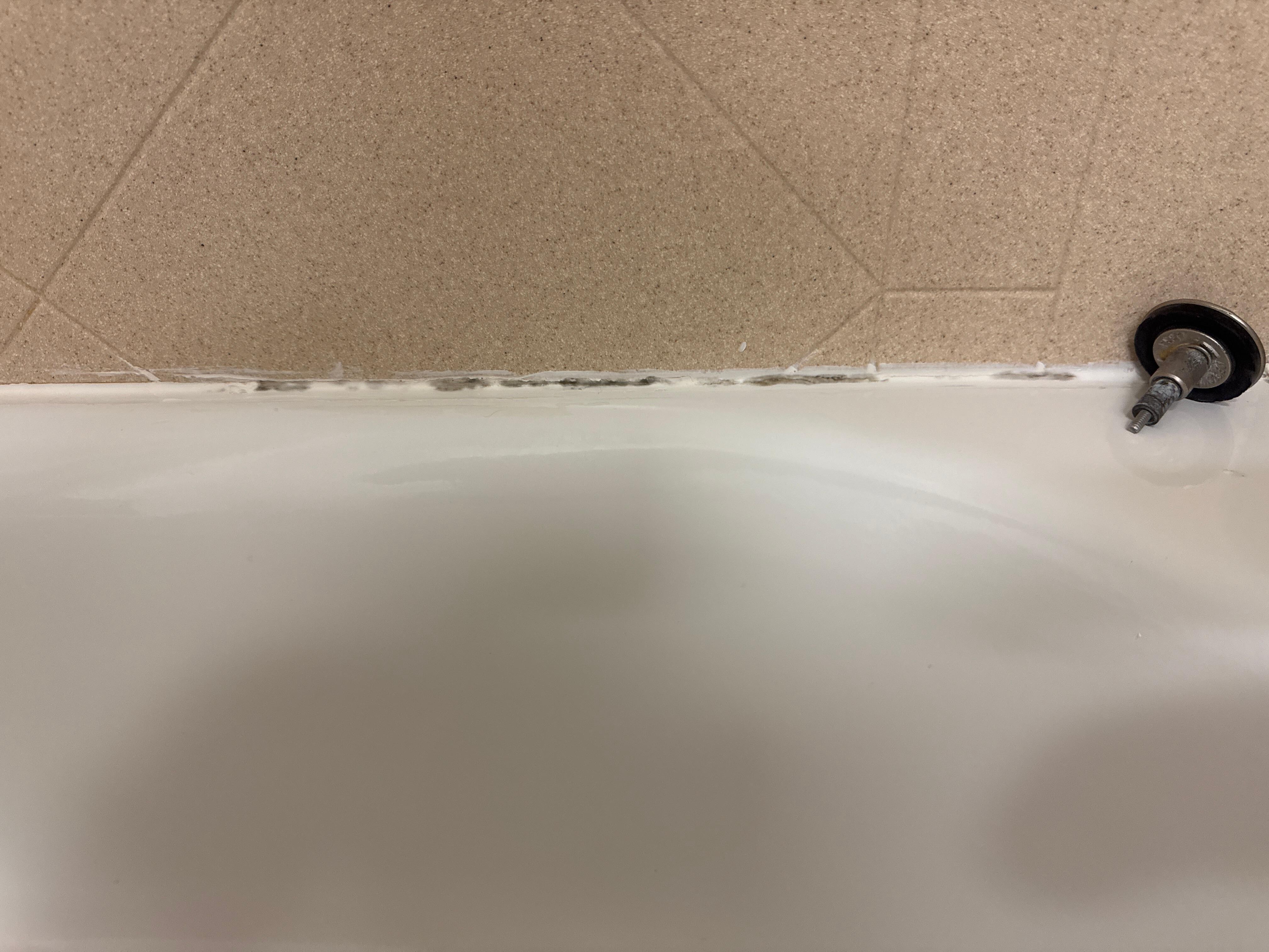 Moldy caulk