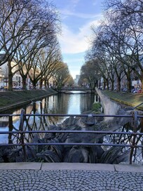 Rhine river 20 minutes walk