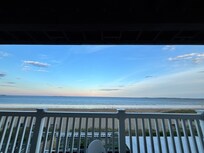 Dinner view our first night from the balcony