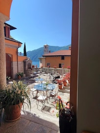 Views of the lake from the breakfast patio.
