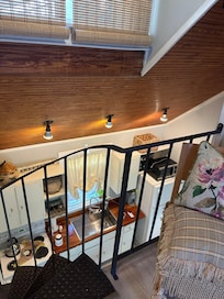 Looking down from bedroom