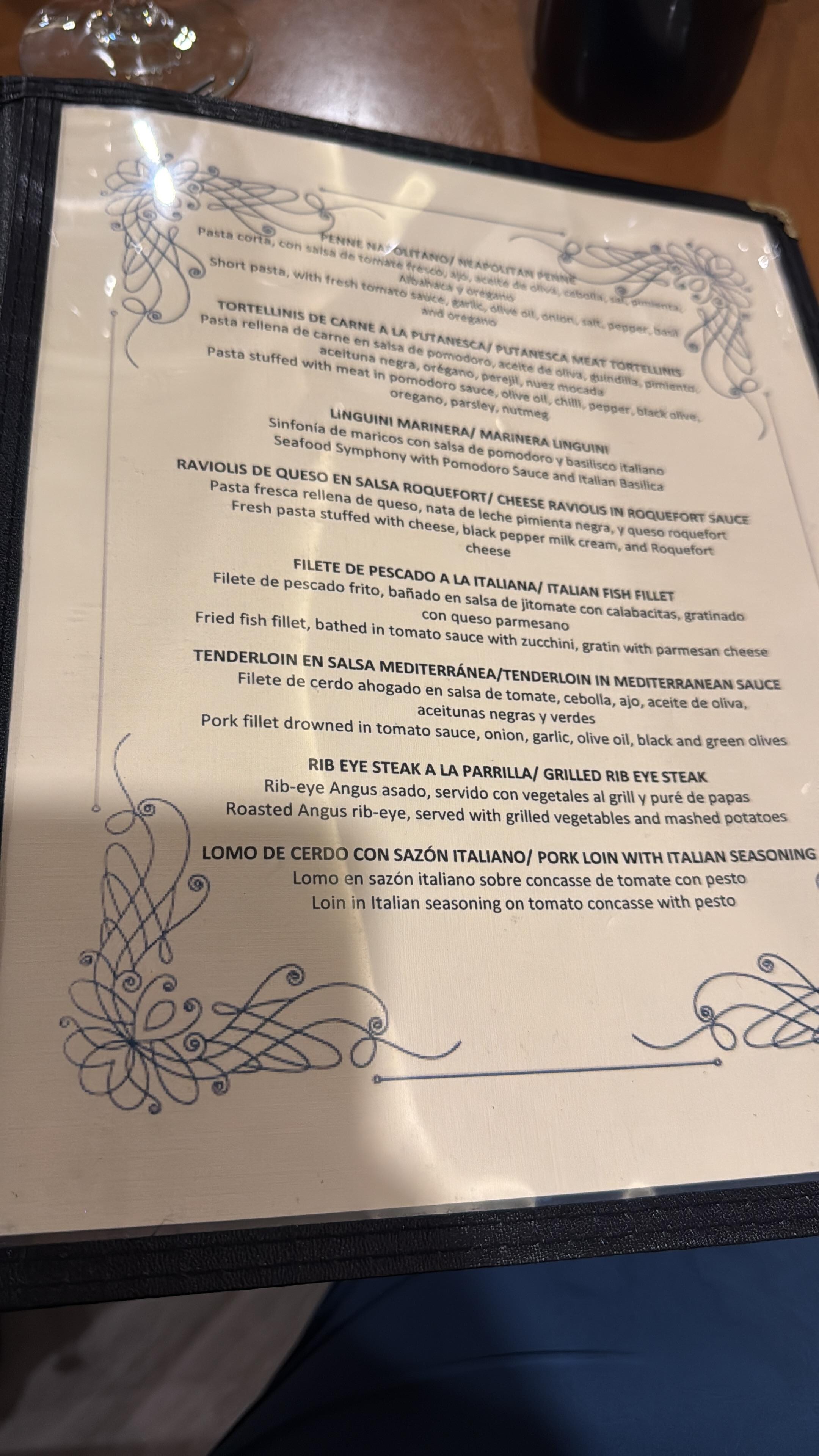 mediterranean menu