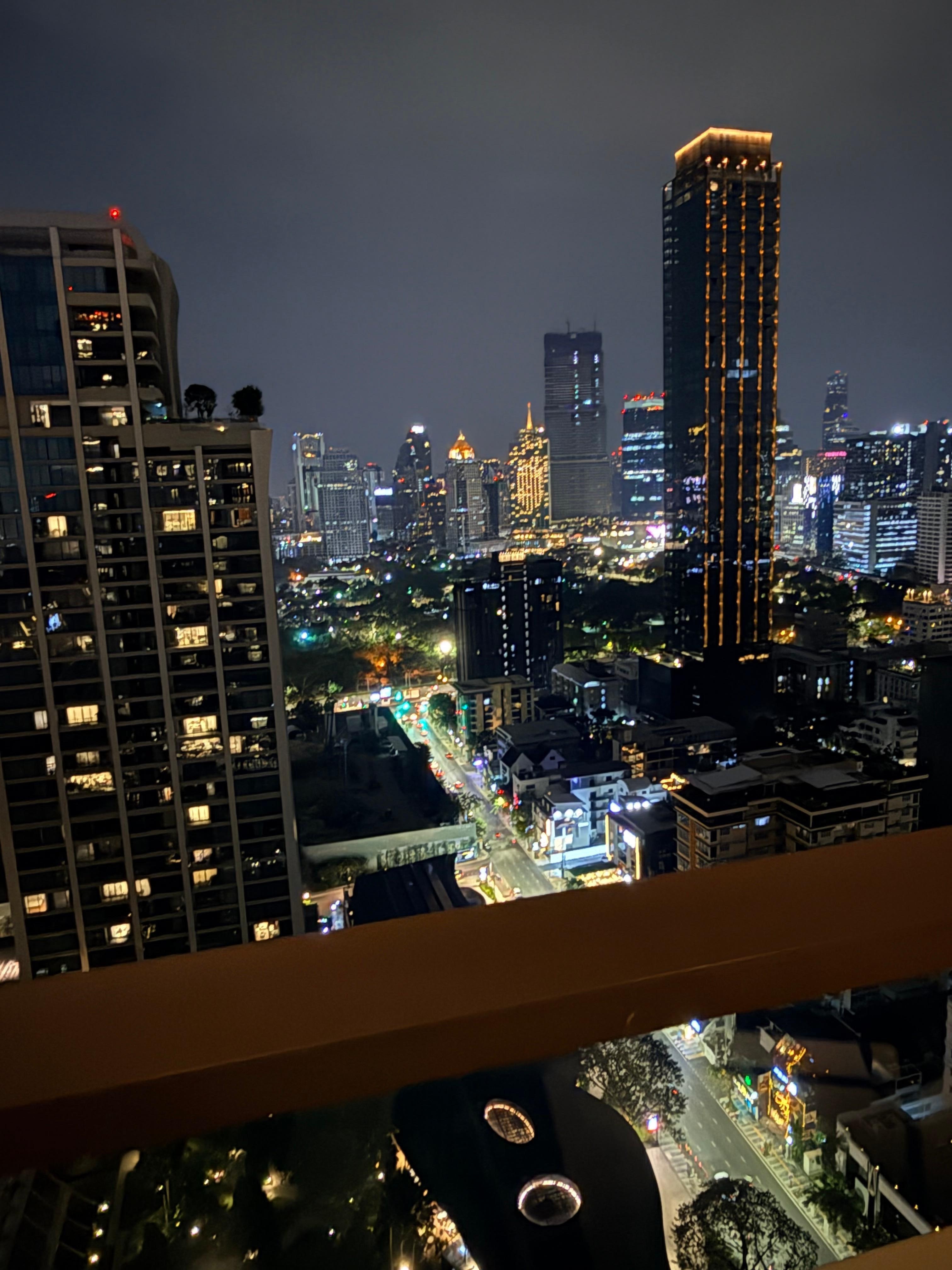 Night view from balcony