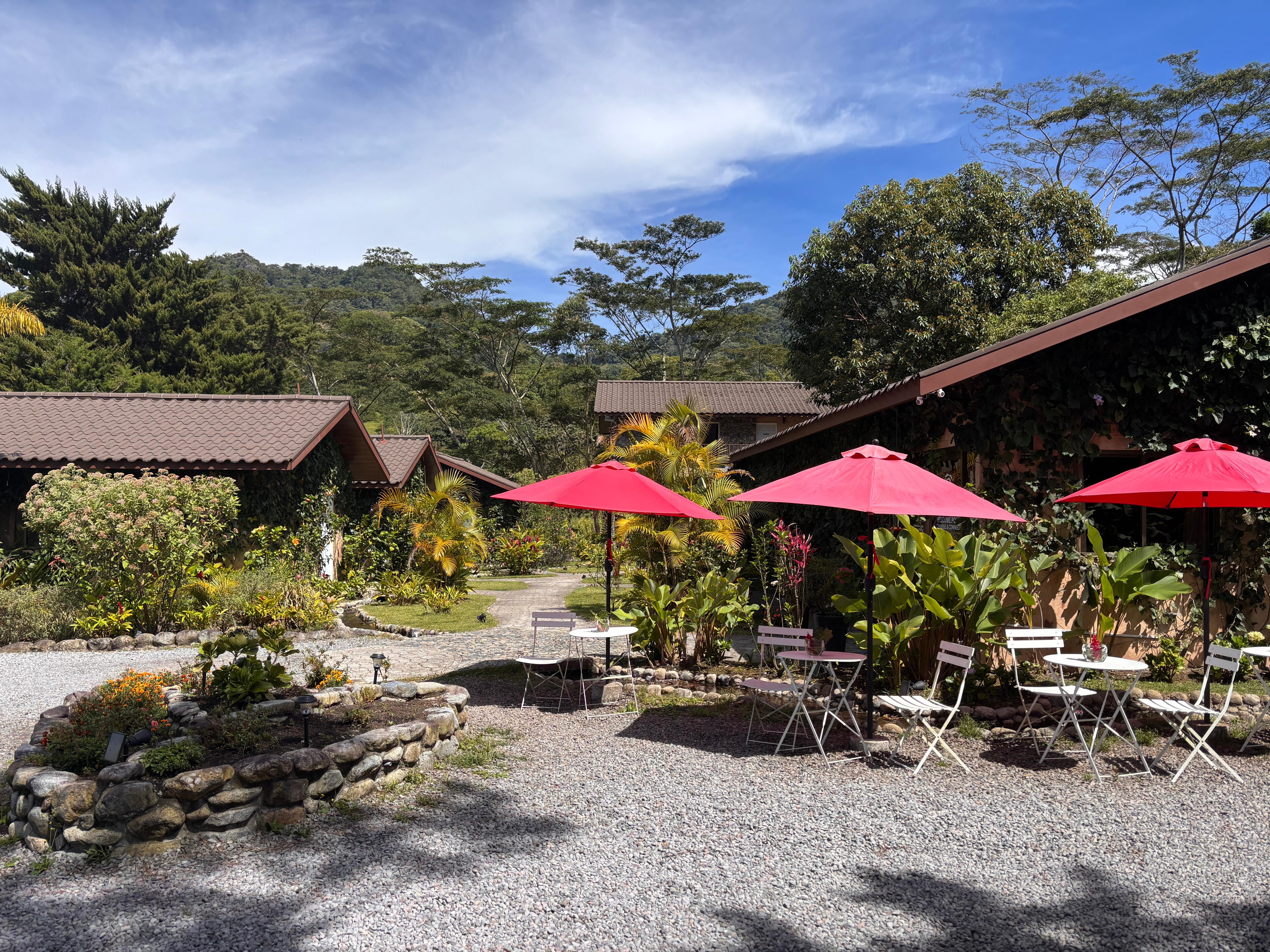 Lovely spot to sit in front of the unstaffed and locked lobby. 