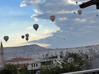 Fabulous Air Balloons early morning seen from the balcony..