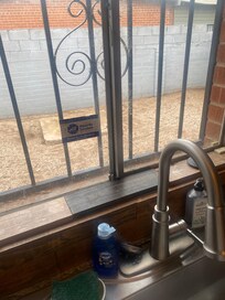 Dirty kitchen window