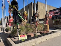 Scarecrows all over town!