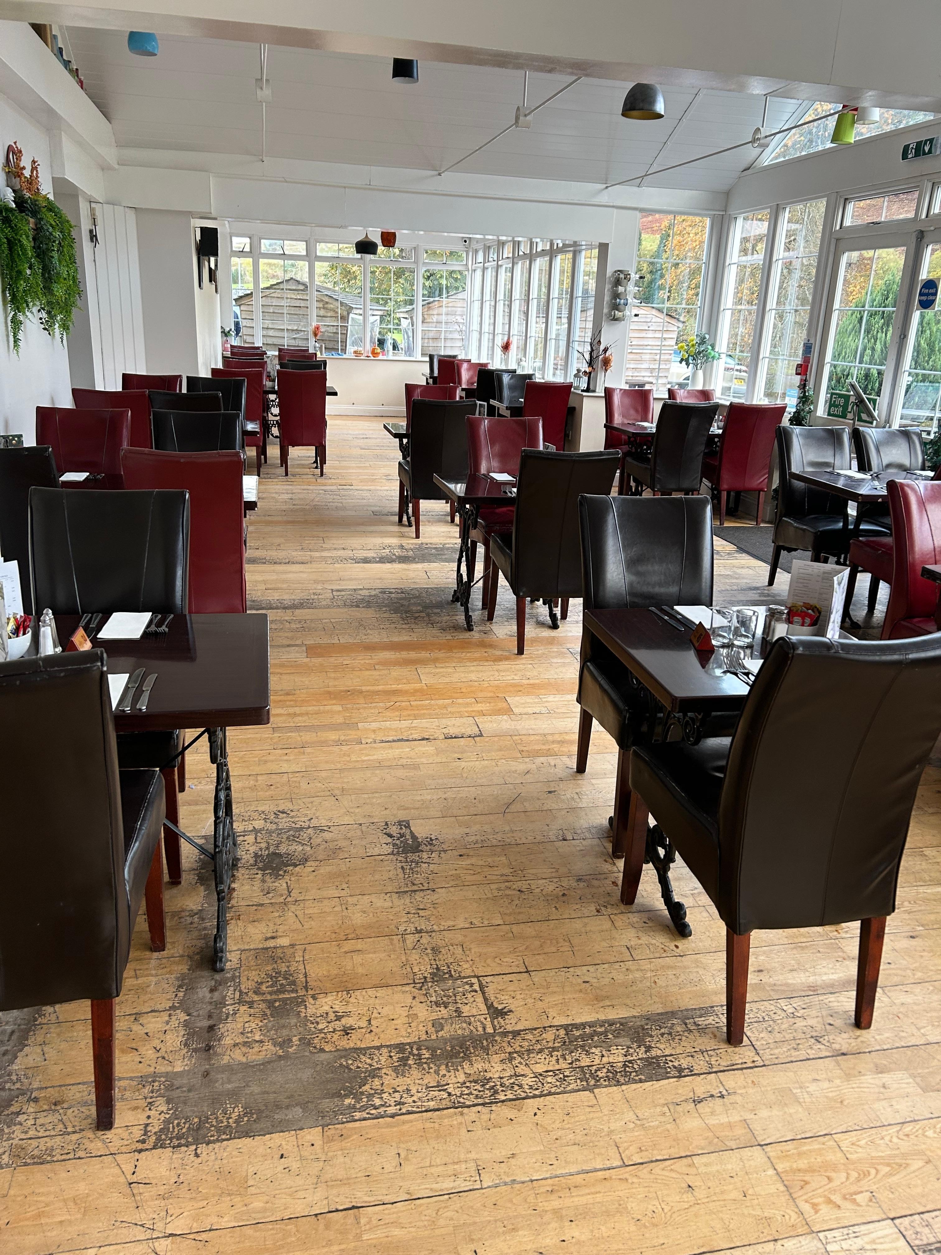 Beautiful conservatory to dine in.