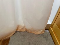 Example of the dirty and mildewy shower curtains