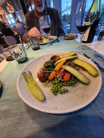 Lovey presented food on both plates
