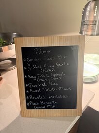 Dinner menu