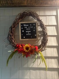 Adorable personalized sign to make us feel welcome!