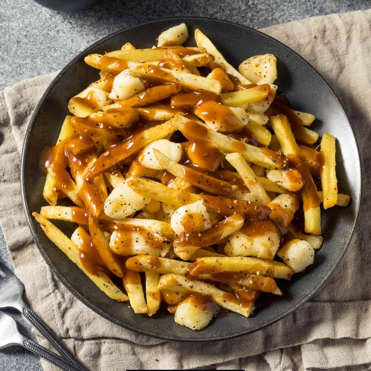 Homemade poutine