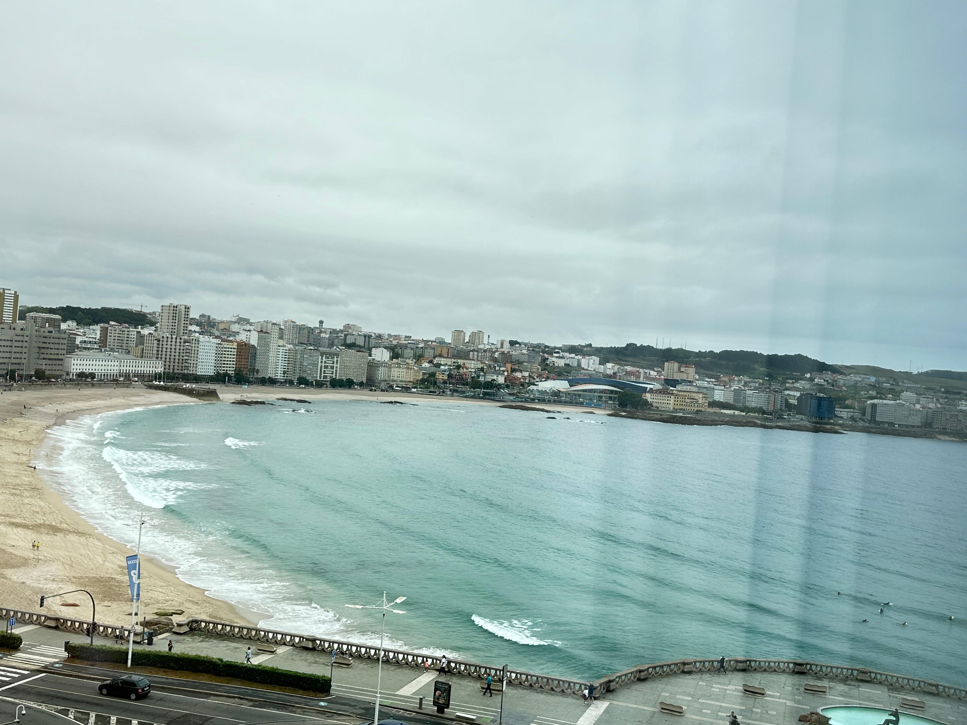 A view from the window. Beautiful beach 