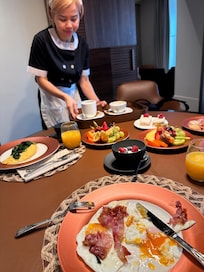 Breakfast served in your room