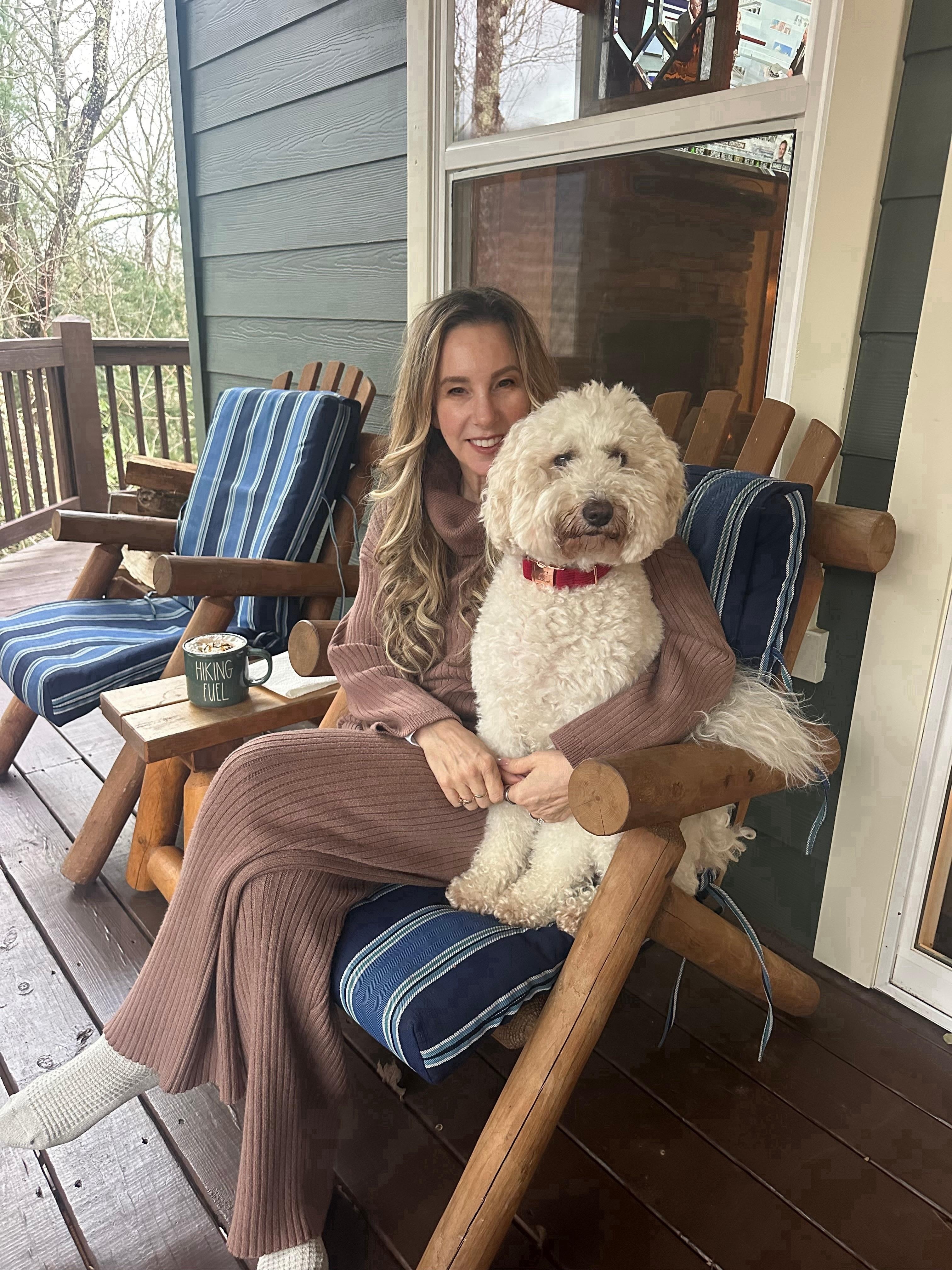 Enjoying the Fireplace outside!