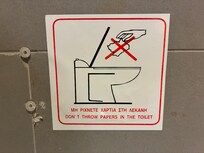 They don’t want you to flush your toilet paper, but nobody emptied your trash the entire stay.