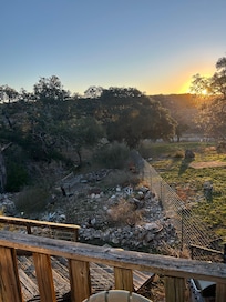 Looking off the deck at sunrise