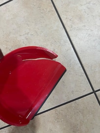 Broken dust pan