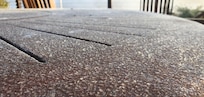 Ice on table in the morning