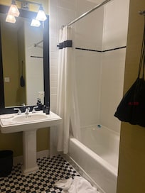 No amenities in old bathroom