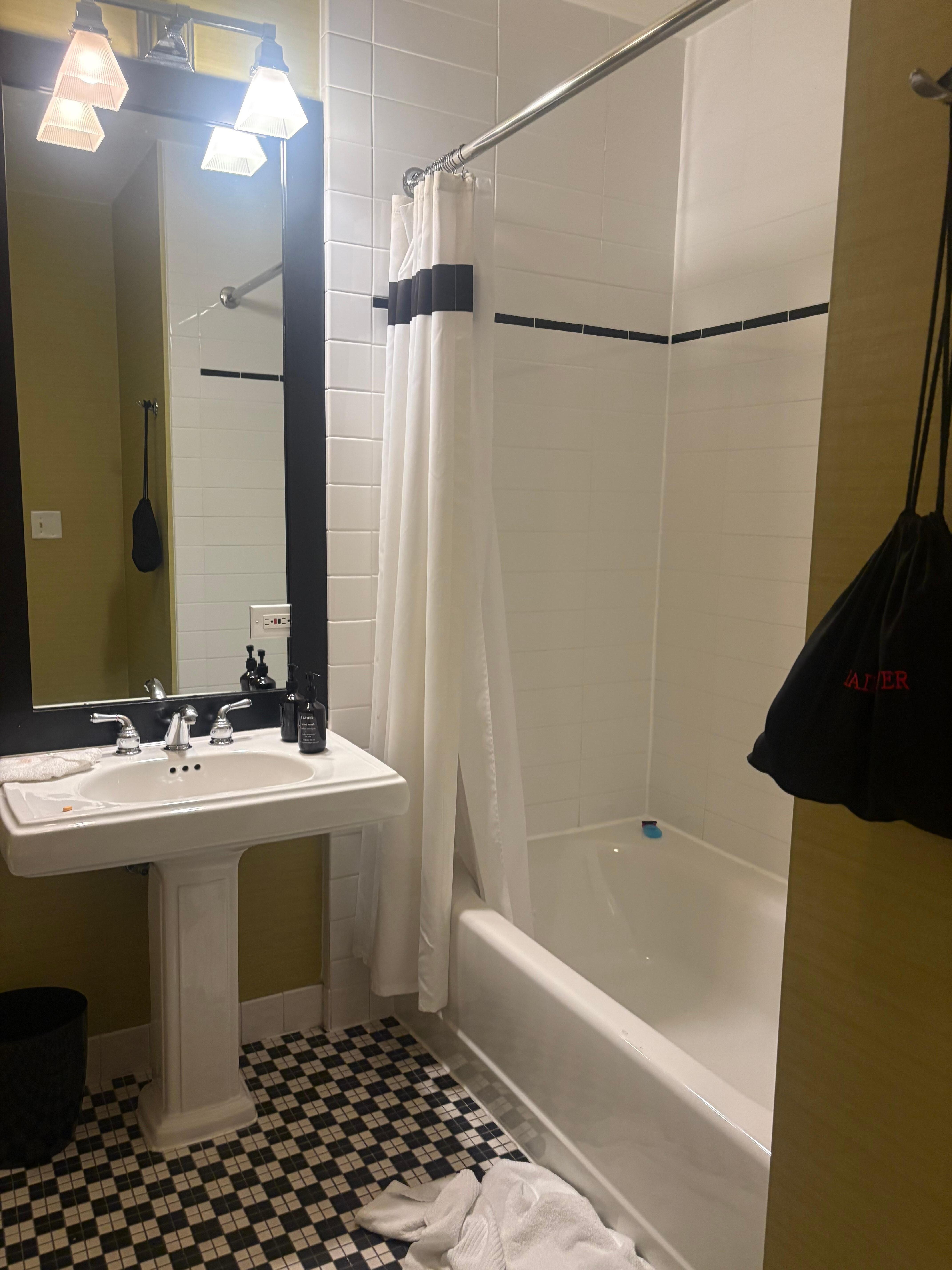 No amenities in old bathroom