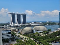 Daytime View of Marina Bay and the Merlion