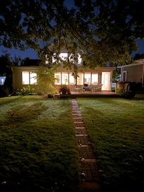 View from lake looking back to the house