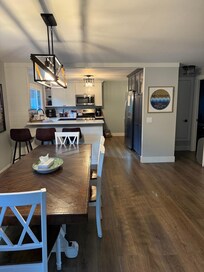 Big kitchen and dining area