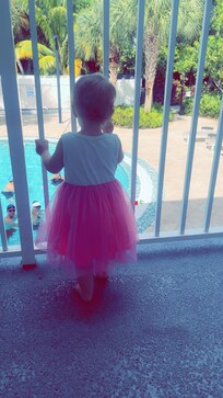 Checking out the pool views!