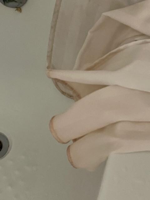 Dirty shower curtain