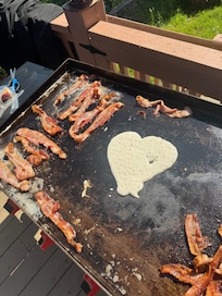 Great family meals! We brought our flat grill since we had a large group